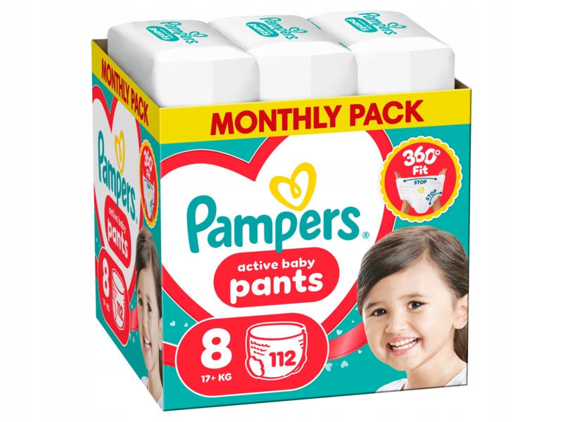 Pieluchomajtki Pampers Pants 8 (112 szt.)