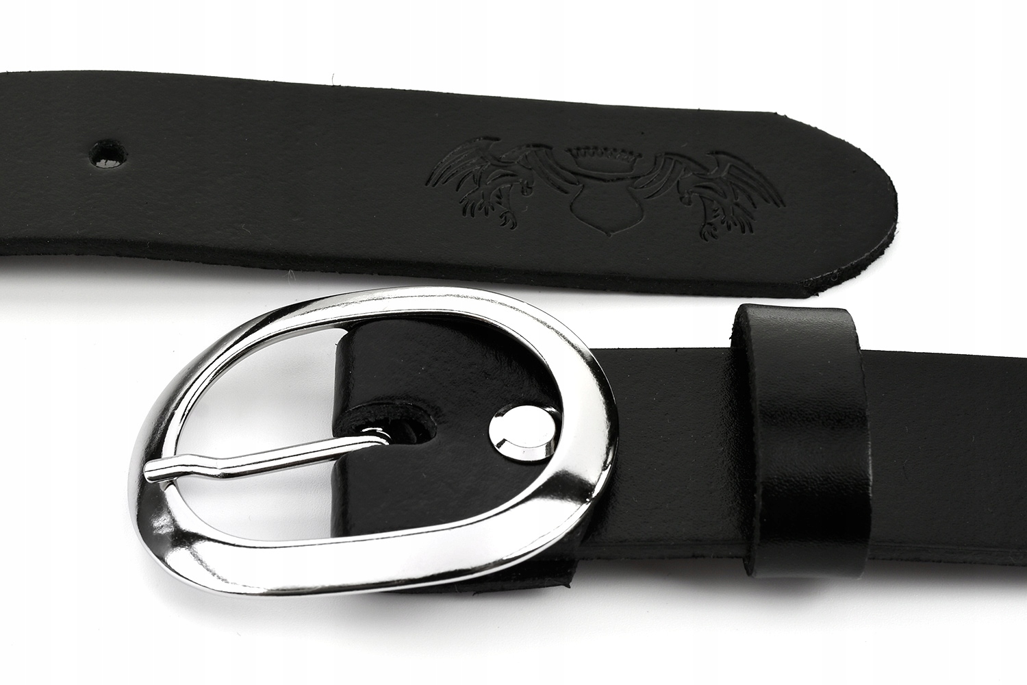 Skórzany pasek damski do spodni sukienki Beltimore Długość bez klamry 125 cm