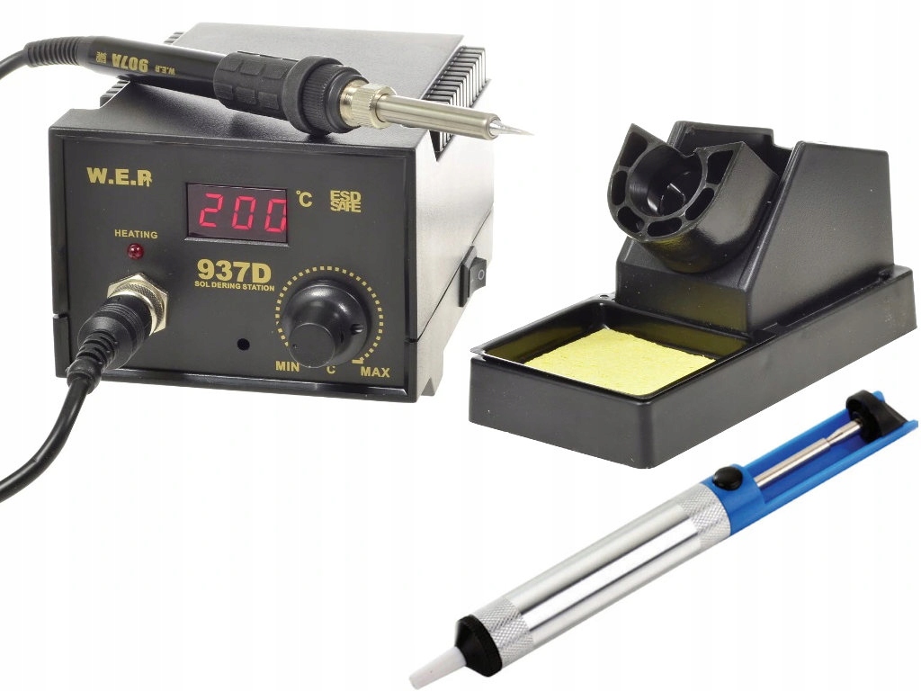 

Stacja Lutownicza Wep 937D 60W Led +odsysacz