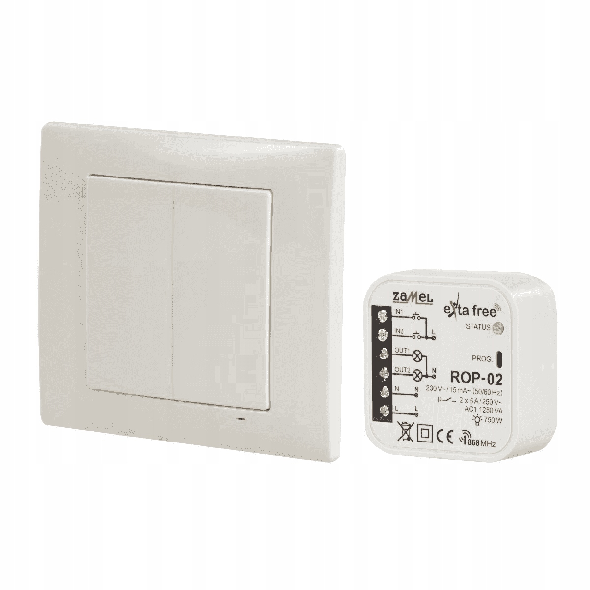 Sada bezdrôtového ovládania RNK-04 ROP-02 Zamel RZB-04 Exta Free