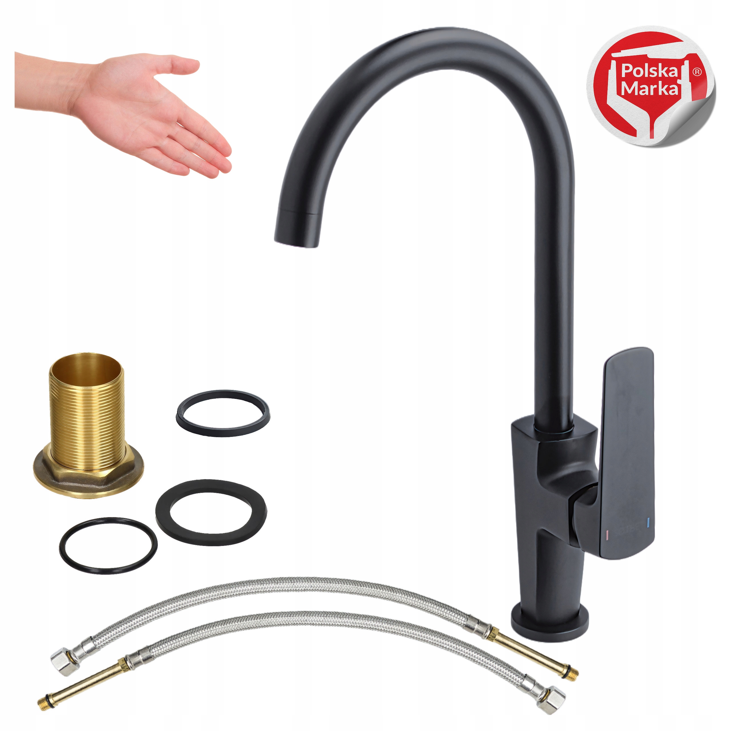 Vysoká drezová kuchynská batéria Oborotová Kohútik do kuchyne čiern Sotbe