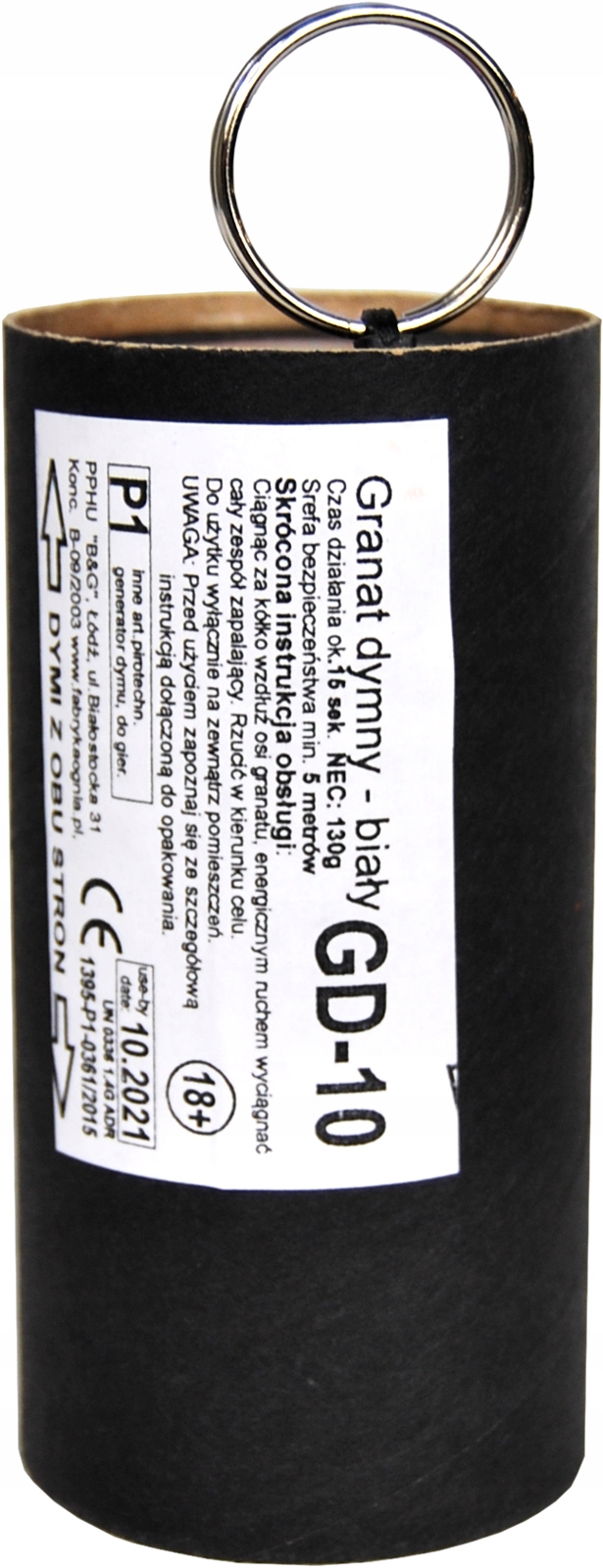 

Granat Dymny Z Zawleczką GD10 Biały Paintball Asg
