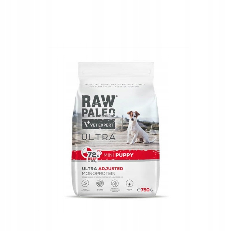 VetExpert Raw Paleo Ultra hovězí Mini štěně 2x750g