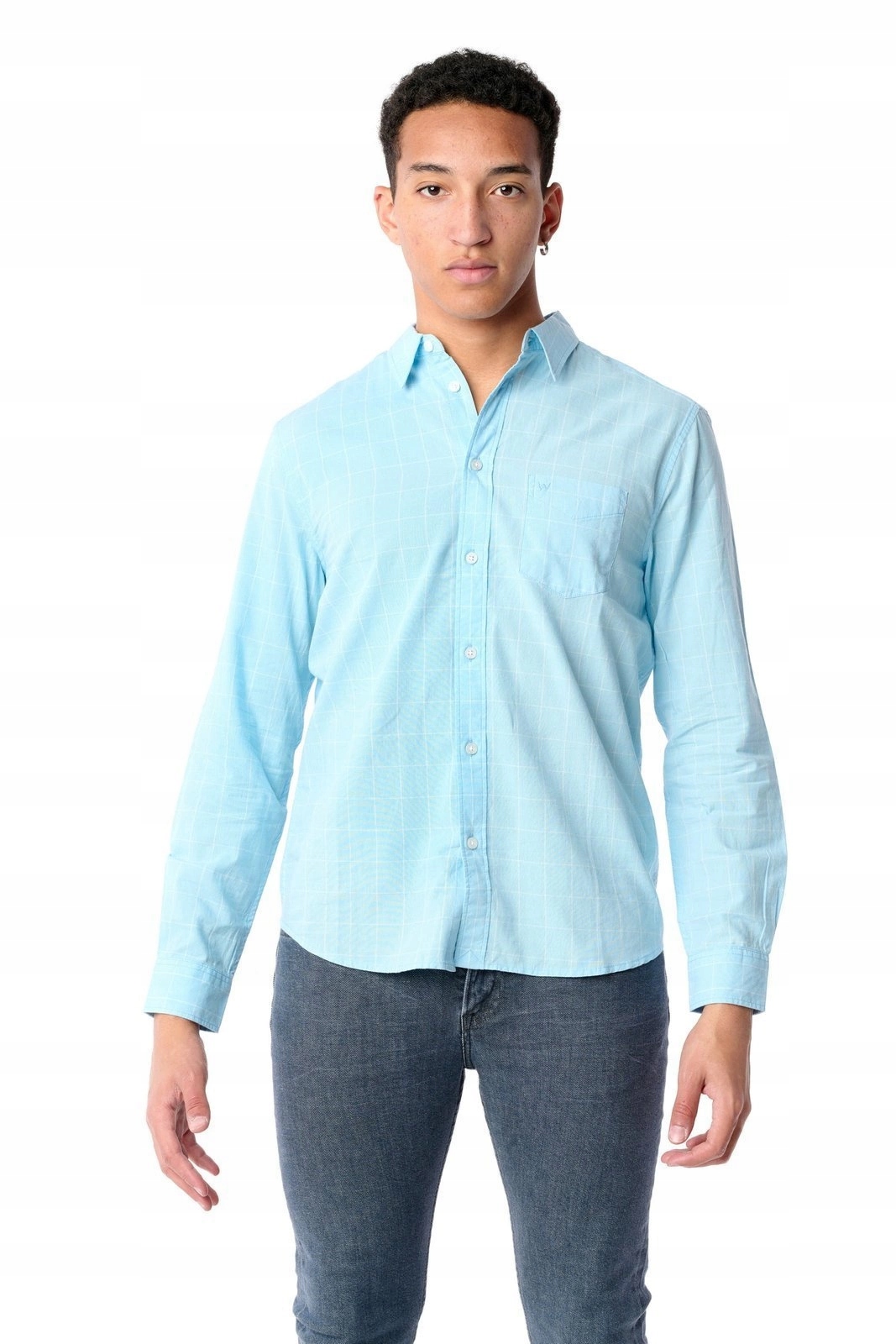 Pánská košile Wrangler 1 Pkt Shirt Cerulean Blue W5A1MNXVT S
