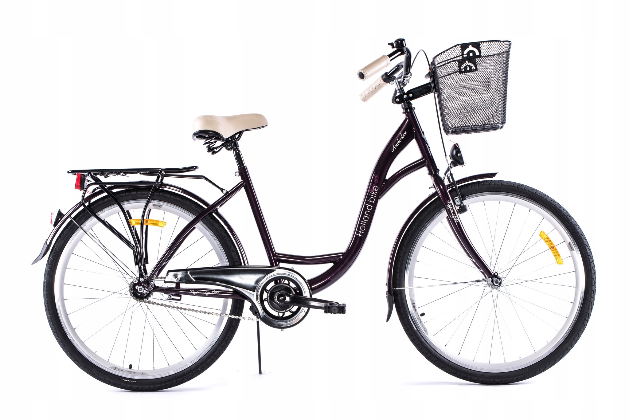 Rower miejski Storm Holland bike Amsterdam 28 1S fioletowy
