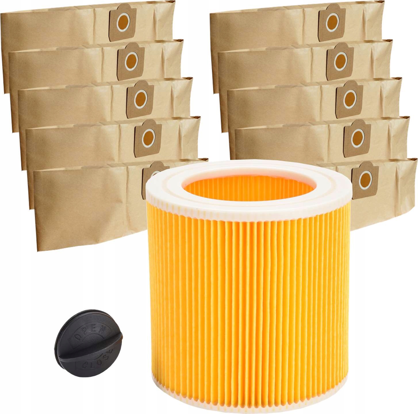 

10xWorki filtr do Karcher WD3 MV3 Wd 3.200 Se 4001
