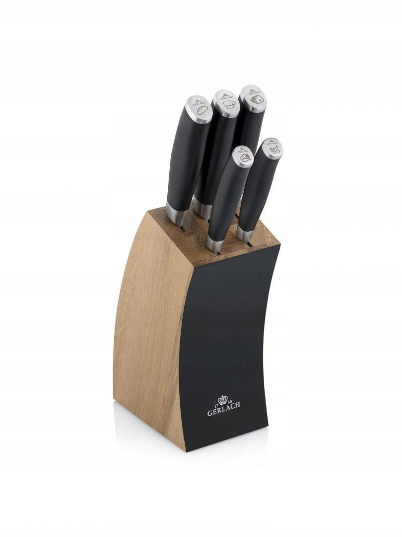 

Komplet noży w bloku Gerlach Deco Black 5 szt.