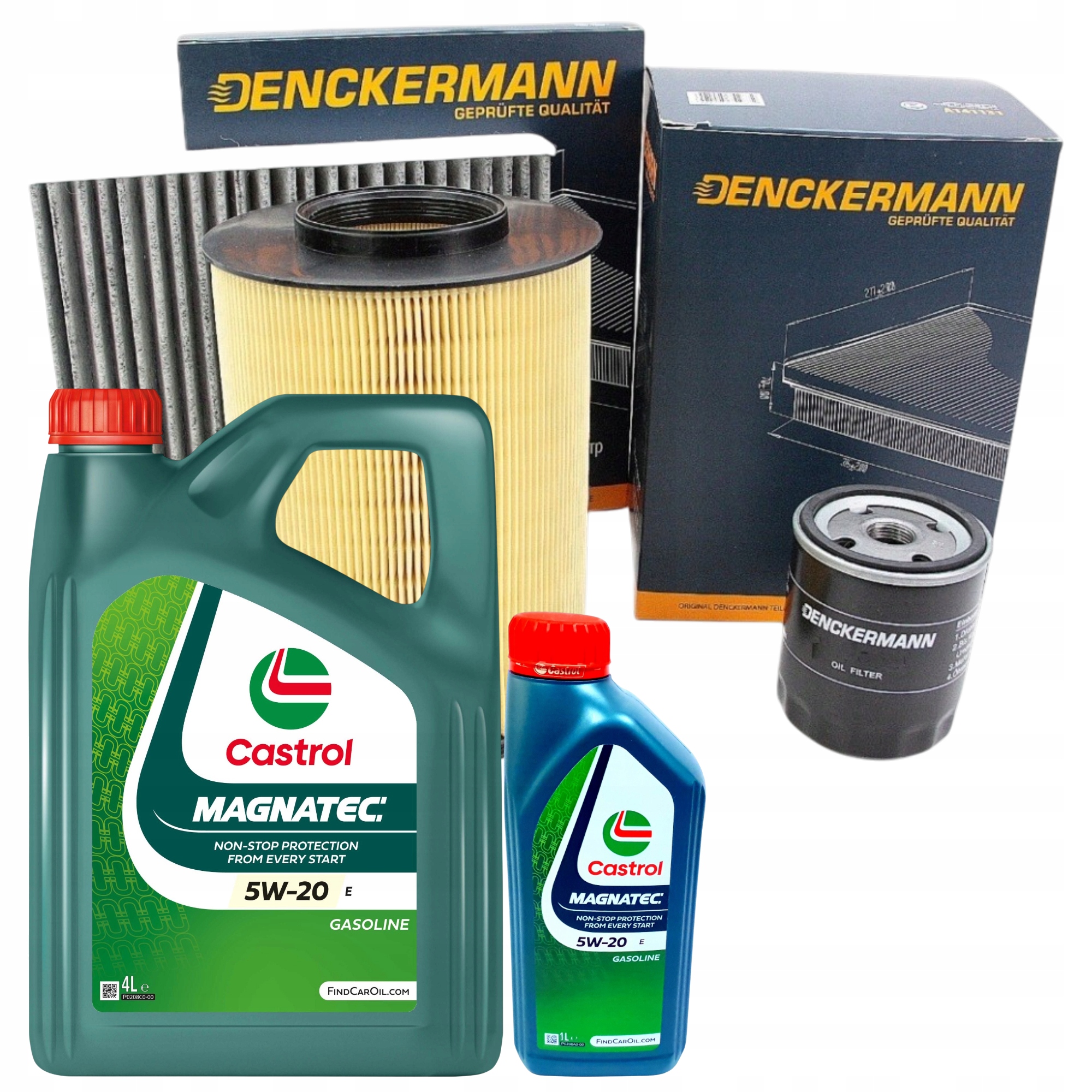Sada 3 filtrů Ford Focus III 1.0 EcoBoost 2010-2017 olej 5W20 Castrol 5L