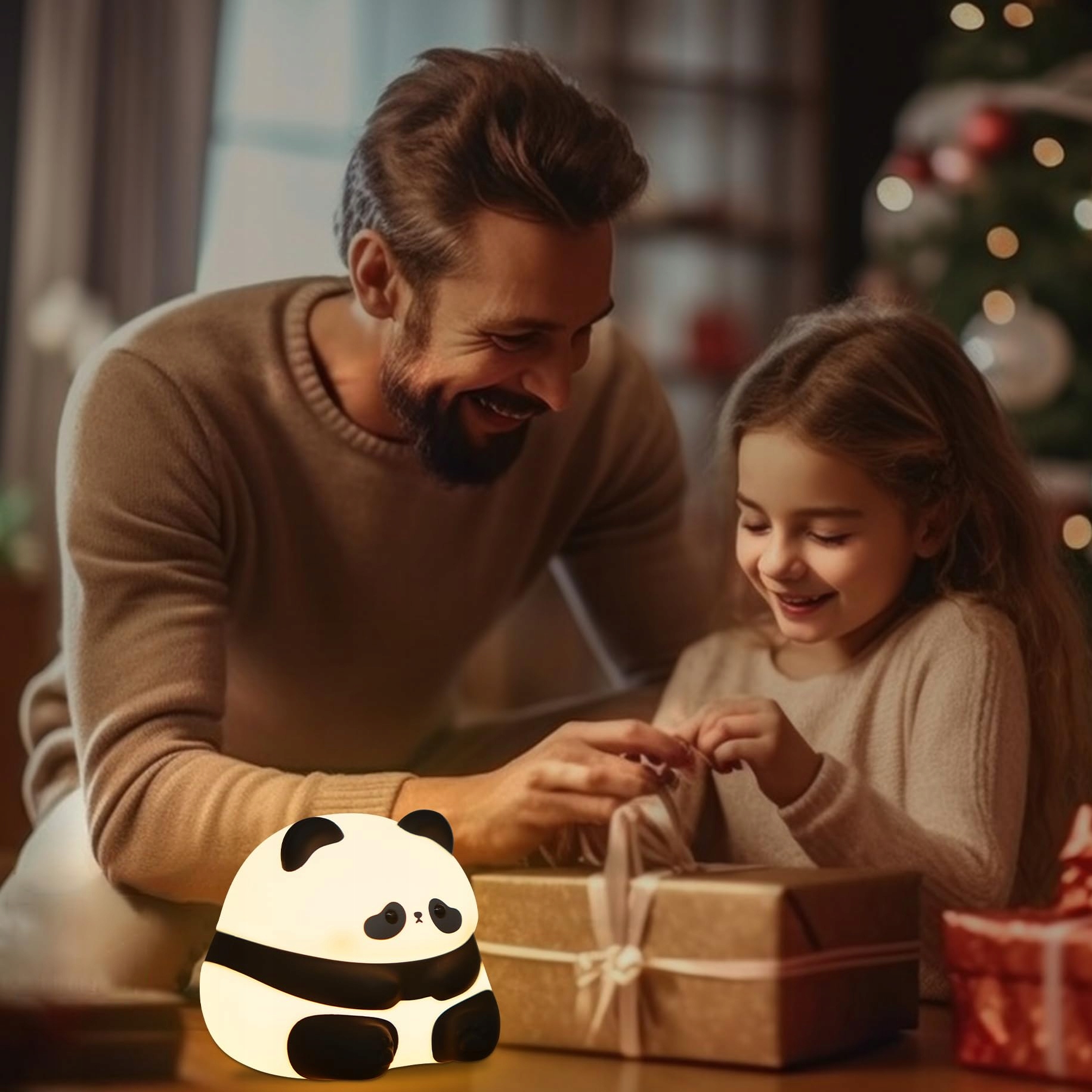 YUANDIAN Lampka Nocna Panda Silikonowa USB Dla Dzieci i Dorosłych — miniatura 5