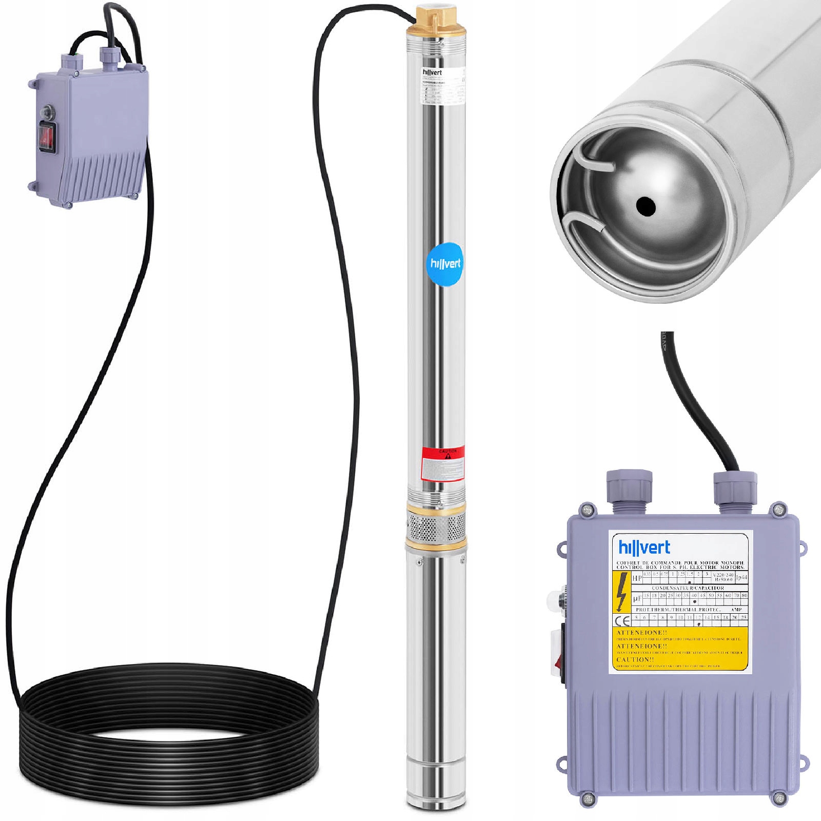 Ponorné Čerpadlo Do Vody Pro Potápění 5580 L/h, Výkonné Až Do 93 M Ocel