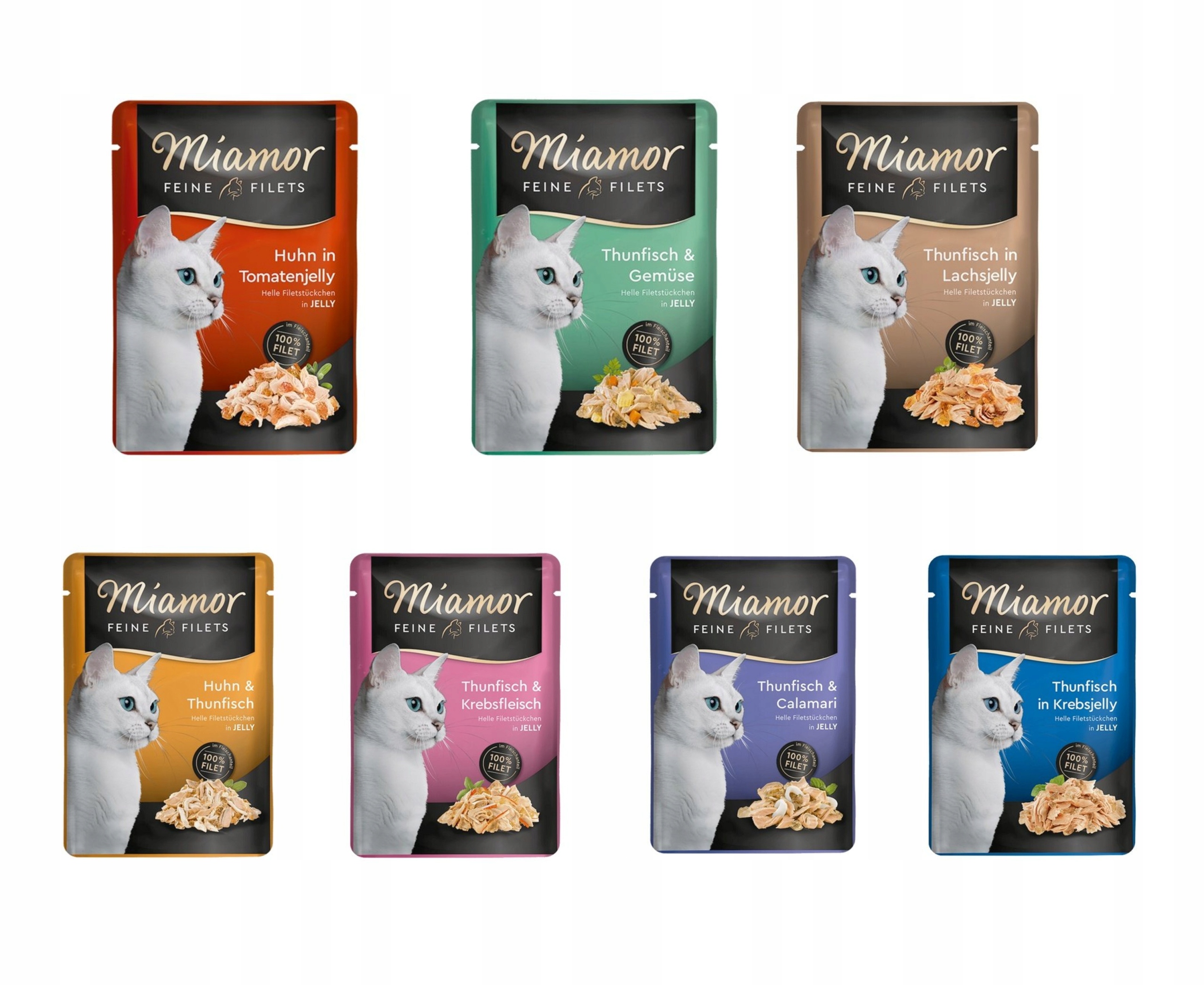 Levně Miamor Feine Filets Mix chutí Set 24 sáčků 100 g