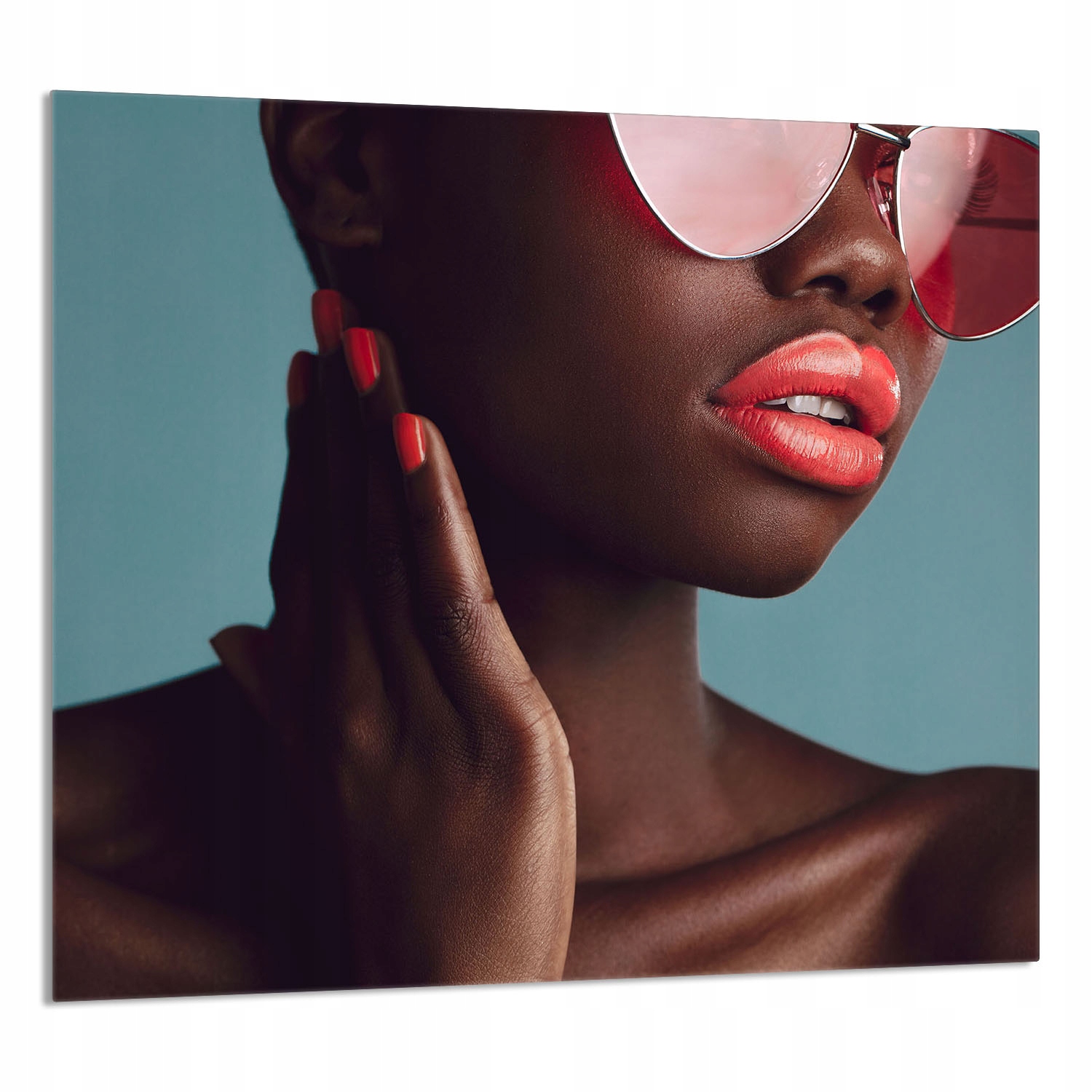 Skleněný Panel Do Kuchyně 65x60 Žena Tvrzené Sklo