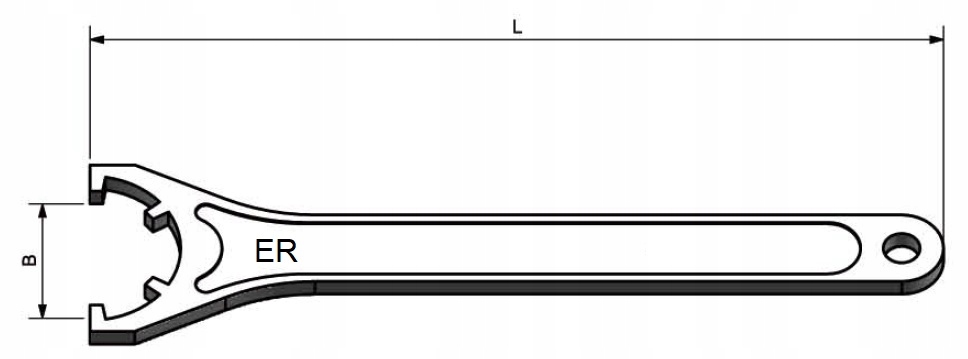 KLUCZ DO TULEJEK NAKRĘTEK ER16 OPRAWEK ZACISKOWYCH Marka inny