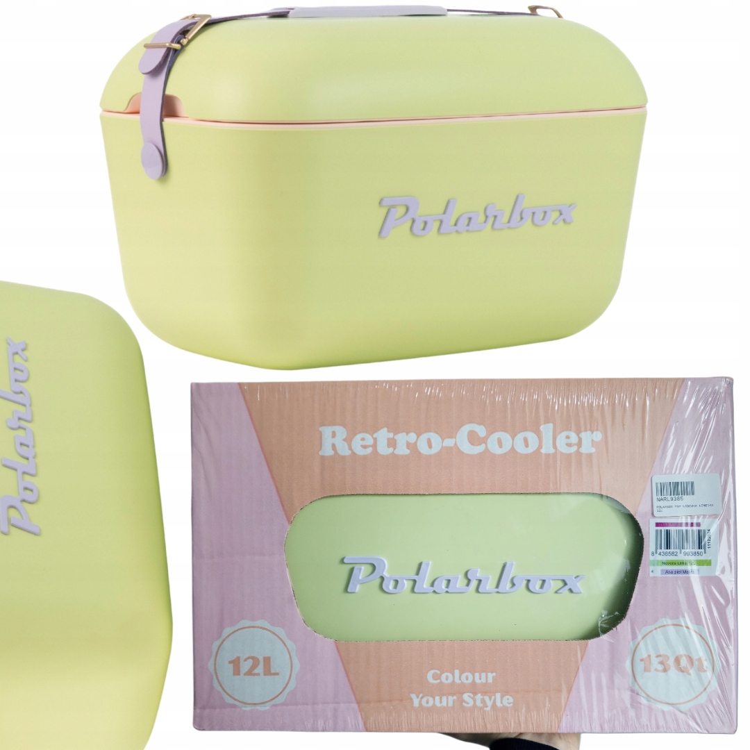 Polarbox Přenosná Turistická Lednička Retro 12L Limetková Lime Vintage