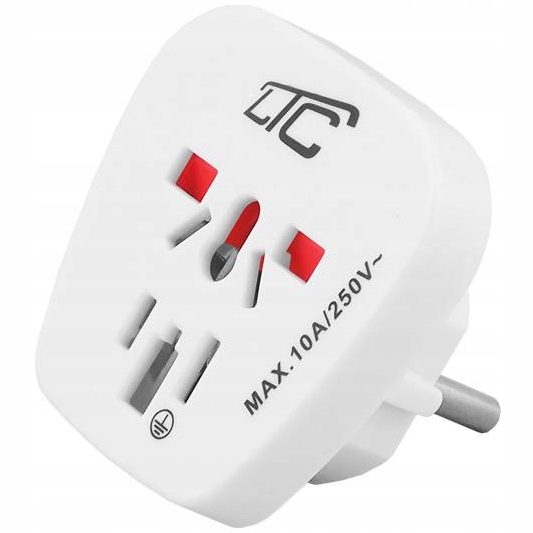 ADAPTER GNIAZDO PODRÓŻNE WTYCZKA EUROPA EU LTC Kod producenta LX6032
