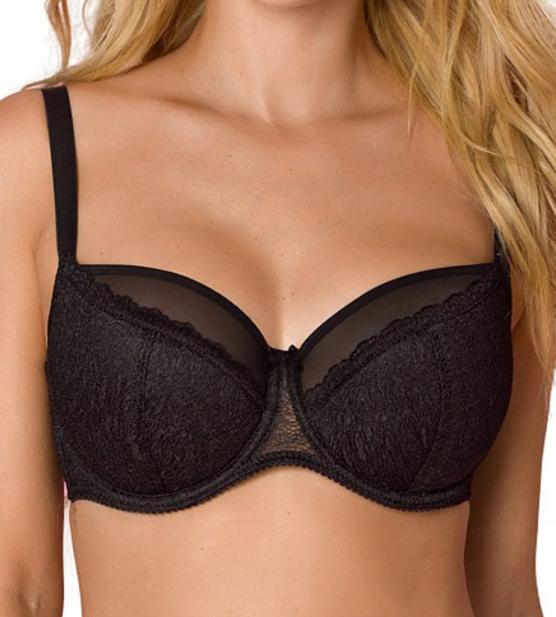 Polovyztužená podprsenka s kosticemi VB323 Černá Vena Černá 80C