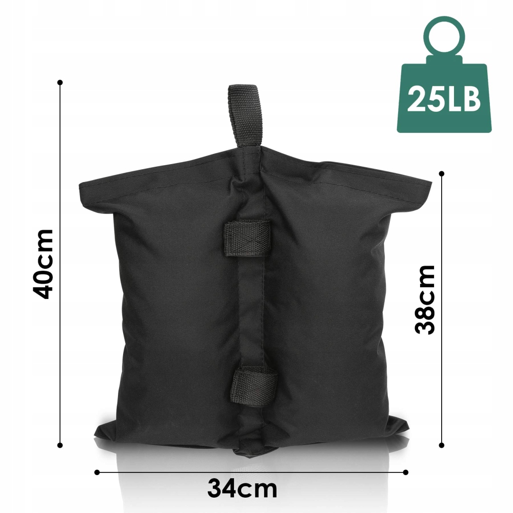 OBCIĄŻNIK PIASKOWY SANDBAG DO NAMIOTU WYSOKIEJ JAKOŚCI WYTRZYMAŁA TORBA 4X Szerokość 0.48 m