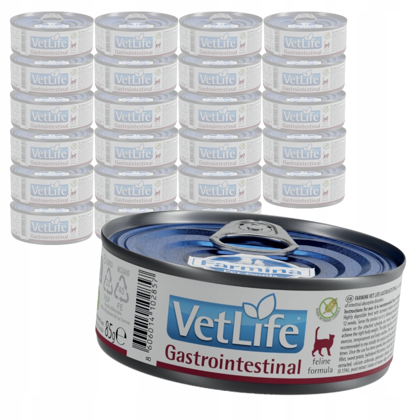 Levně Farmina Vet Life Gastrointestinal Feline 24x85g Mokré Krmivo Pro Kočky