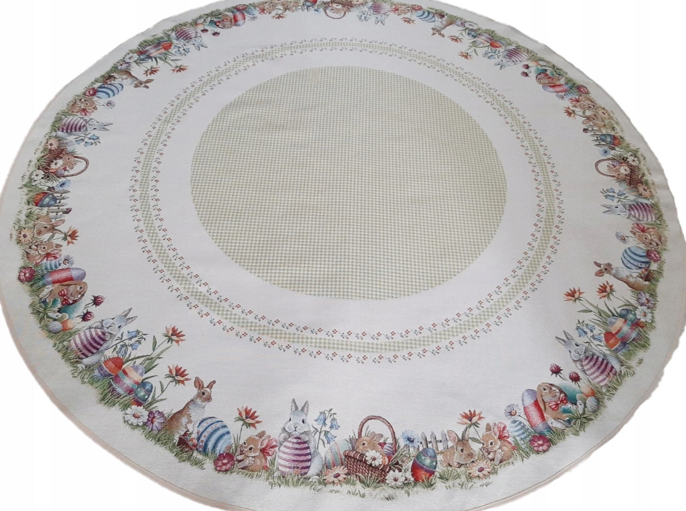 Velikonoční ubrus kulatý průměr 165 cm 1181 Coelhos