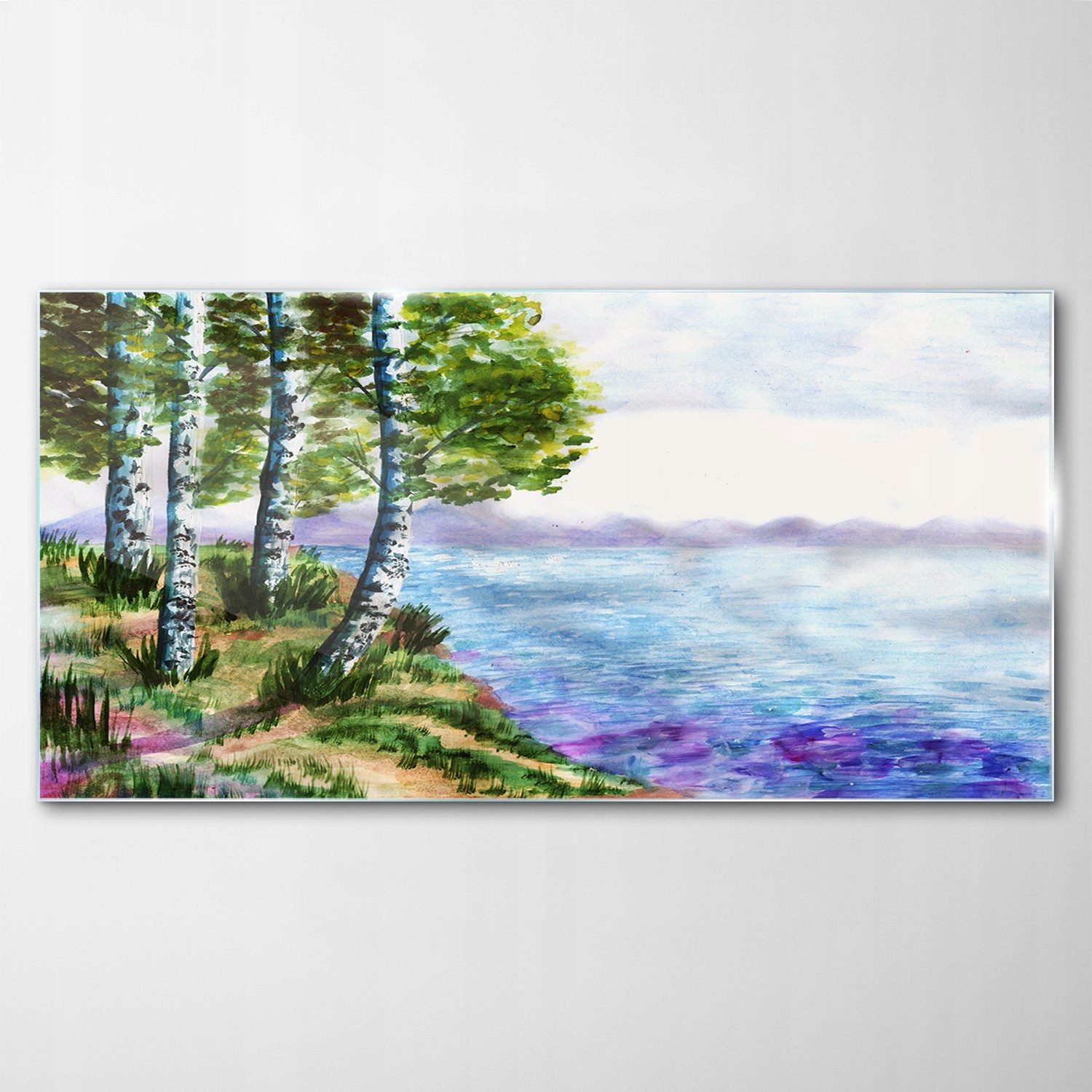 Obraz Sklenená dekorácia Abstrakcia Stromy Les 120x60