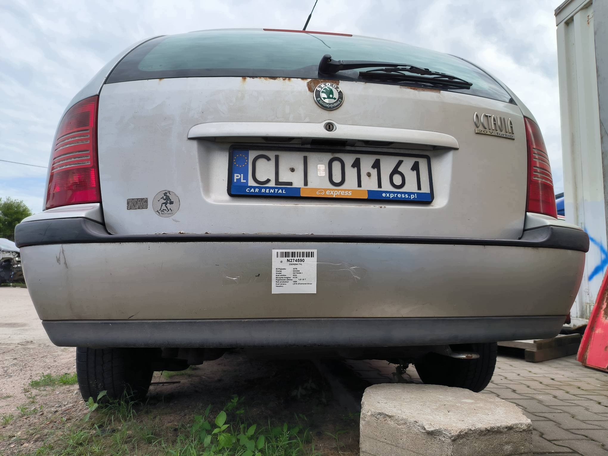 Paraurti posteriore L97A SKODA OCTAVIA e KOMBI