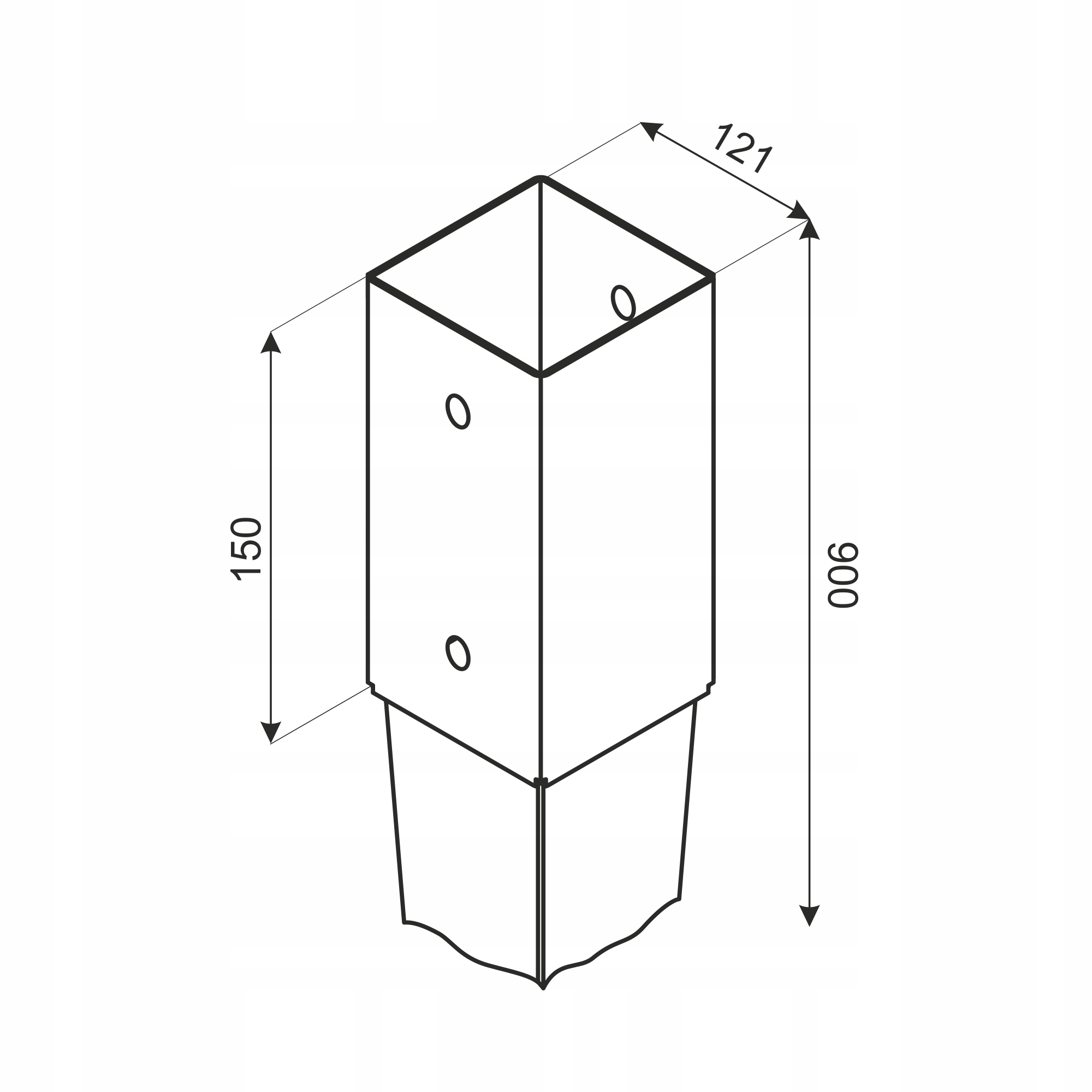 Podstawa słupa - kotwa wbijana do ziemi - PSG 120 Producent Domax