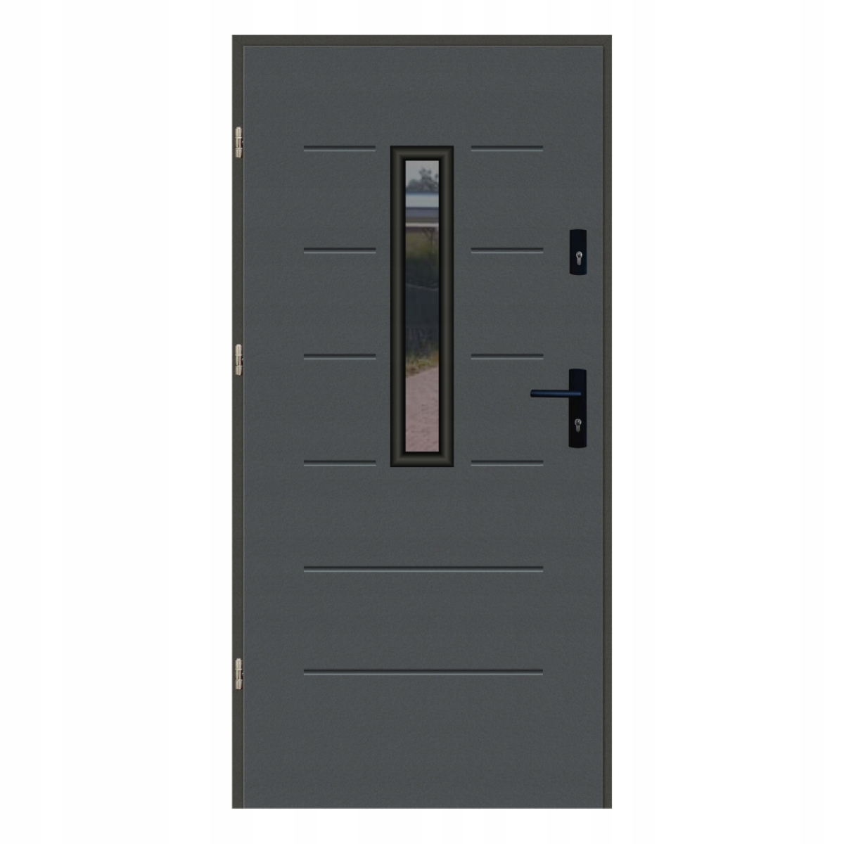 Drzwi Ud 1,2 Lux Plus 72mm Wiki 1 S Black Antracyt Ciemny 90L do wewnątrz