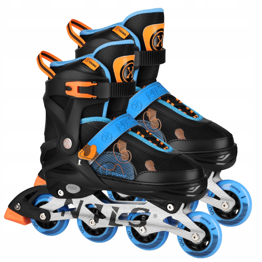 Kolečkové Brusle nastavitelné, dětské, rekreační, kaučukové, kolečka ABEC-7 Nils Extreme