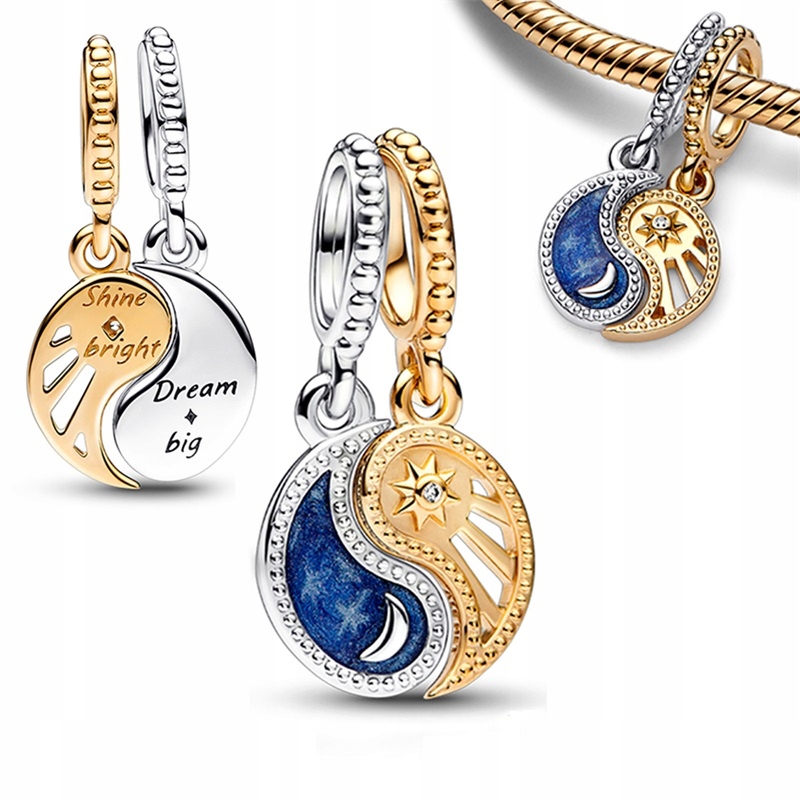 Charms YIN YANG do bransolet SREBRO C289