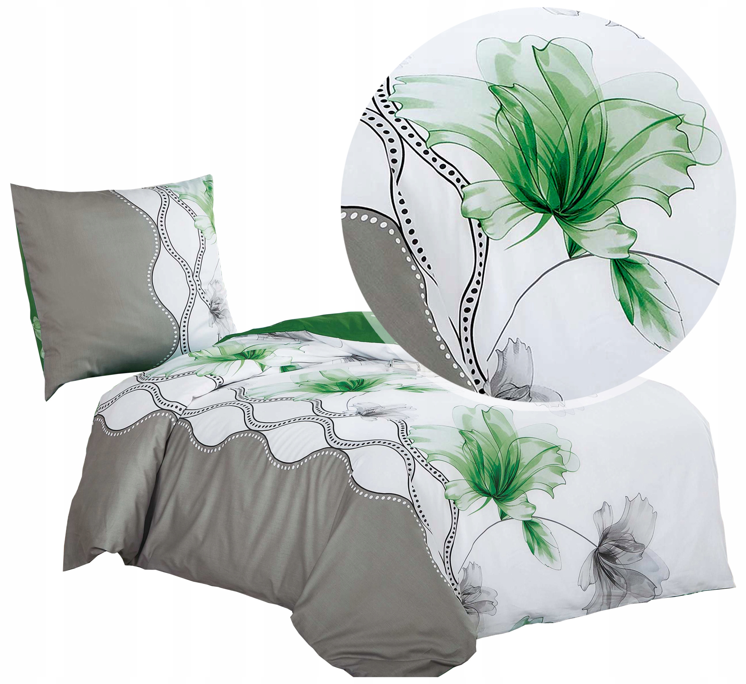 Komplet pościeli 140x200 Elway 4987 100% Bawełna Satynowa Nowe
