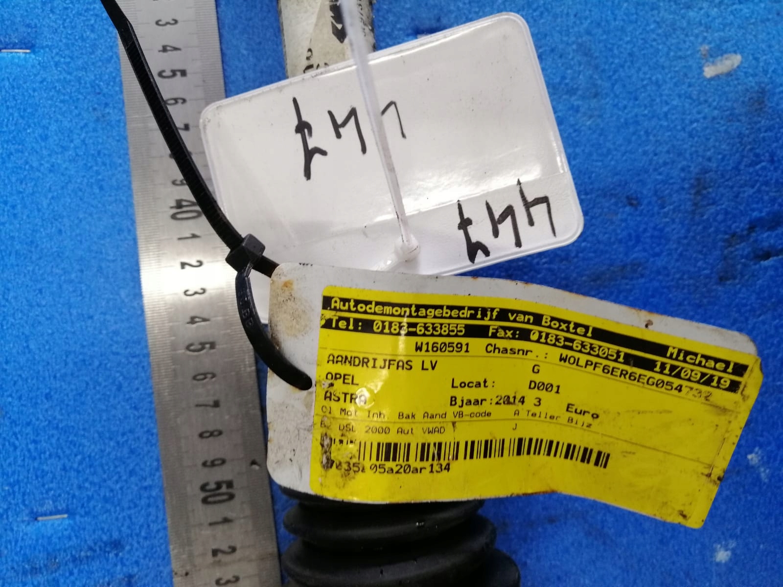 semi-axis OPEL ASTRA 2014R left 2.0 CDTI AUTOMAT