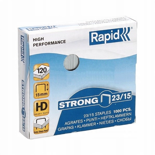 

Zszywki Rapid Strong biurowe 23/15 1000 szt