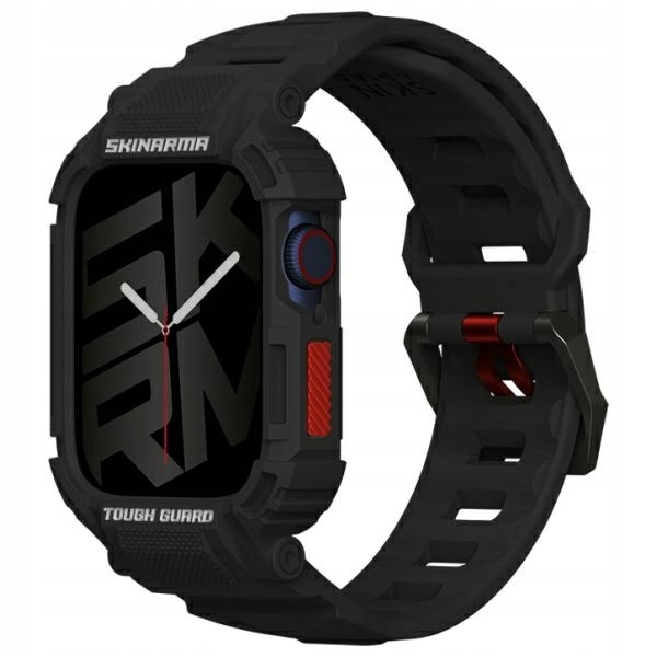 Etui i pasek 2w1 Skinarma Mecha do Apple Watch 45/44mm czarne