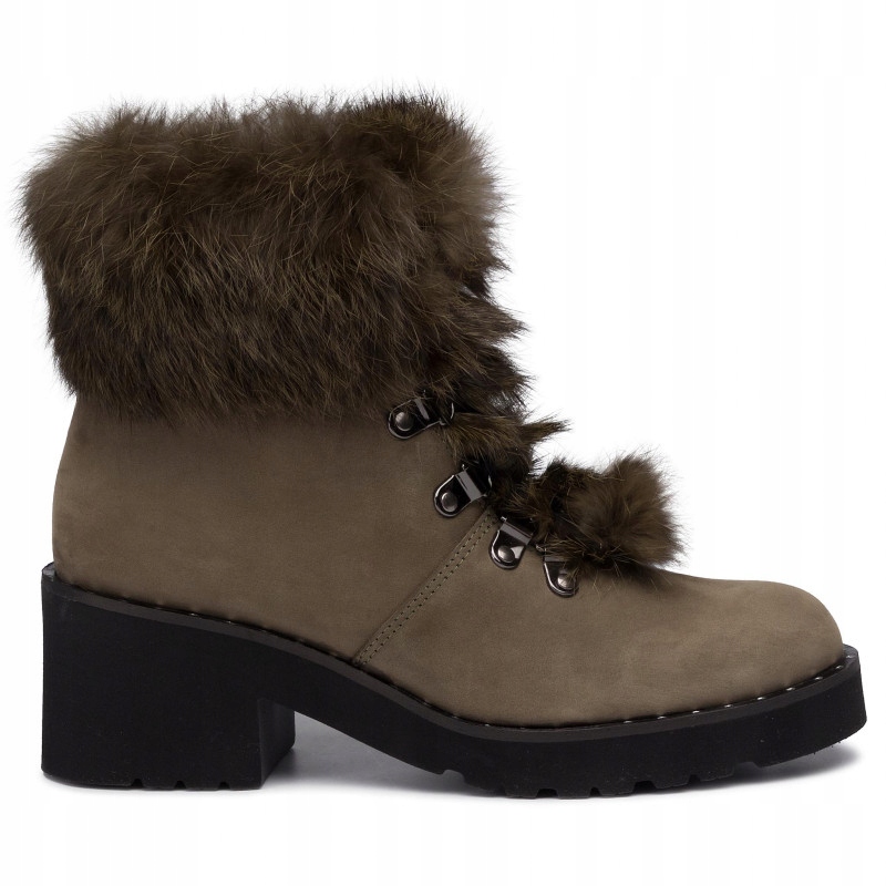 EVA MINGE BOTKI DAMSKIE KHAKI SKÓRZANE 40 3Z2G4* Marka Eva Minge