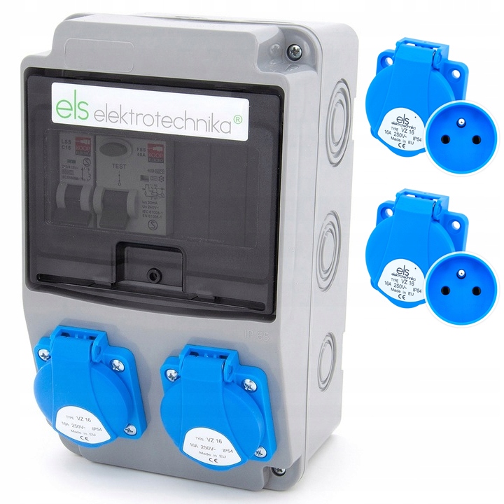 Rozvaděč Zahradní Erbetka Chráněný 2X230V C16 Diferenciál FI40/2