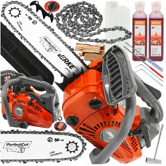 Piła Spalinowa Gałęziówka Do Gałęzi Pilarka Łańcuchowa Mocna Zestaw Olej