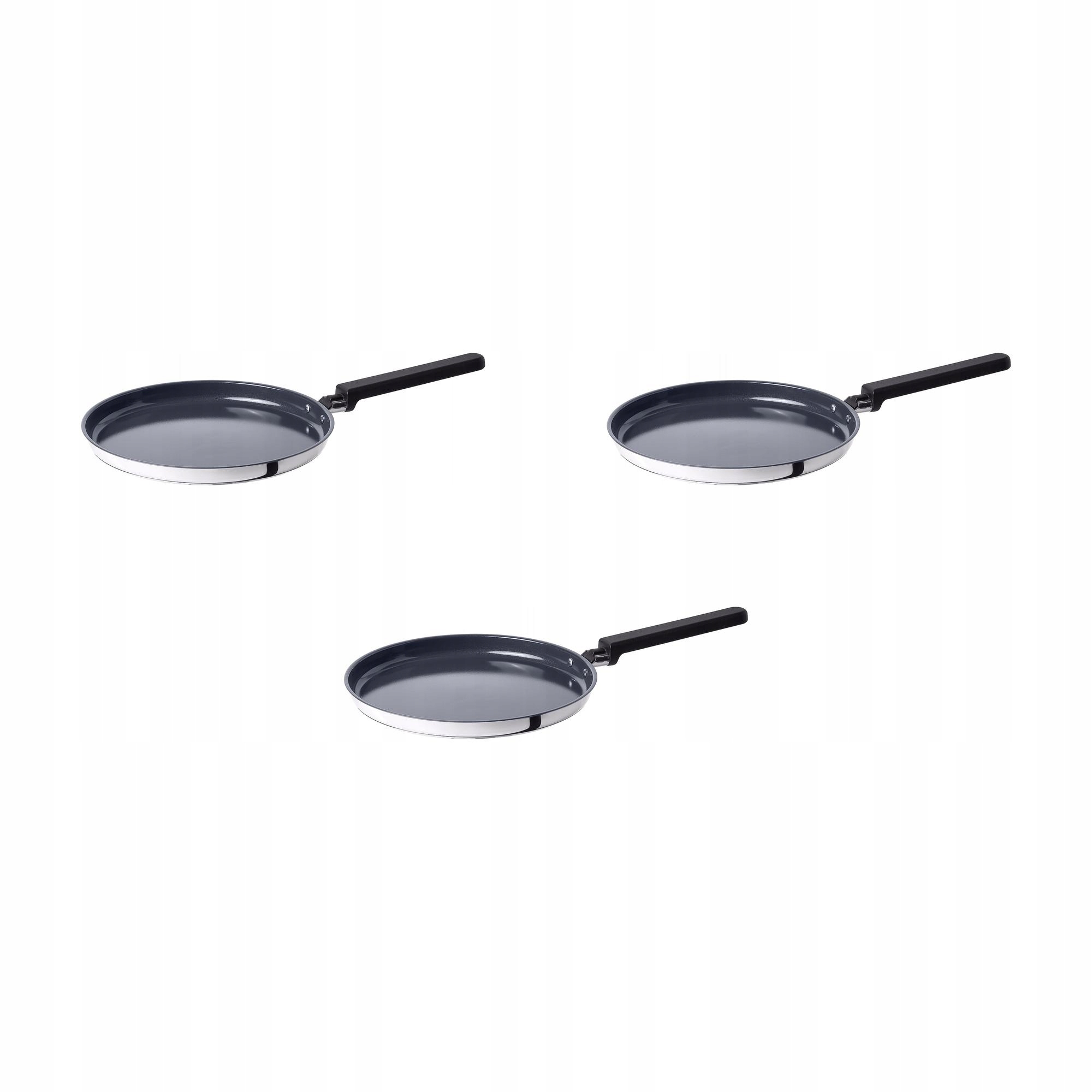 3 ks Pánev na palačinky 24 cm nerezová ocel Middagsmat