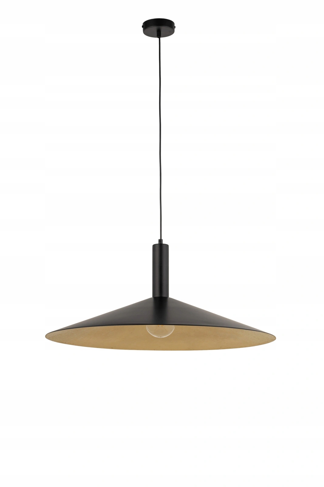 Závěsná lampa Sigma Lighting Capri M černo-zlatá, kompozitní, E27 70 cm