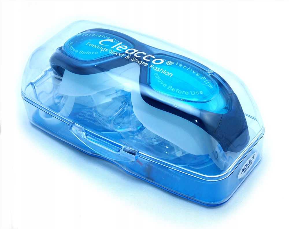 OKULARY PŁYWACKIE DO PŁYWANIA BASEN MASKA ANTI-FOG Kolor dominujący czarny