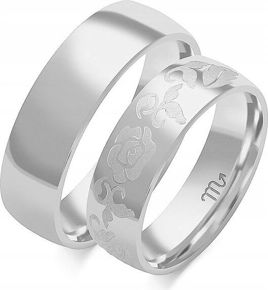 Bílé svatební snubní prsteny na svatba 585, 11 12 13, módní svatební kolekce