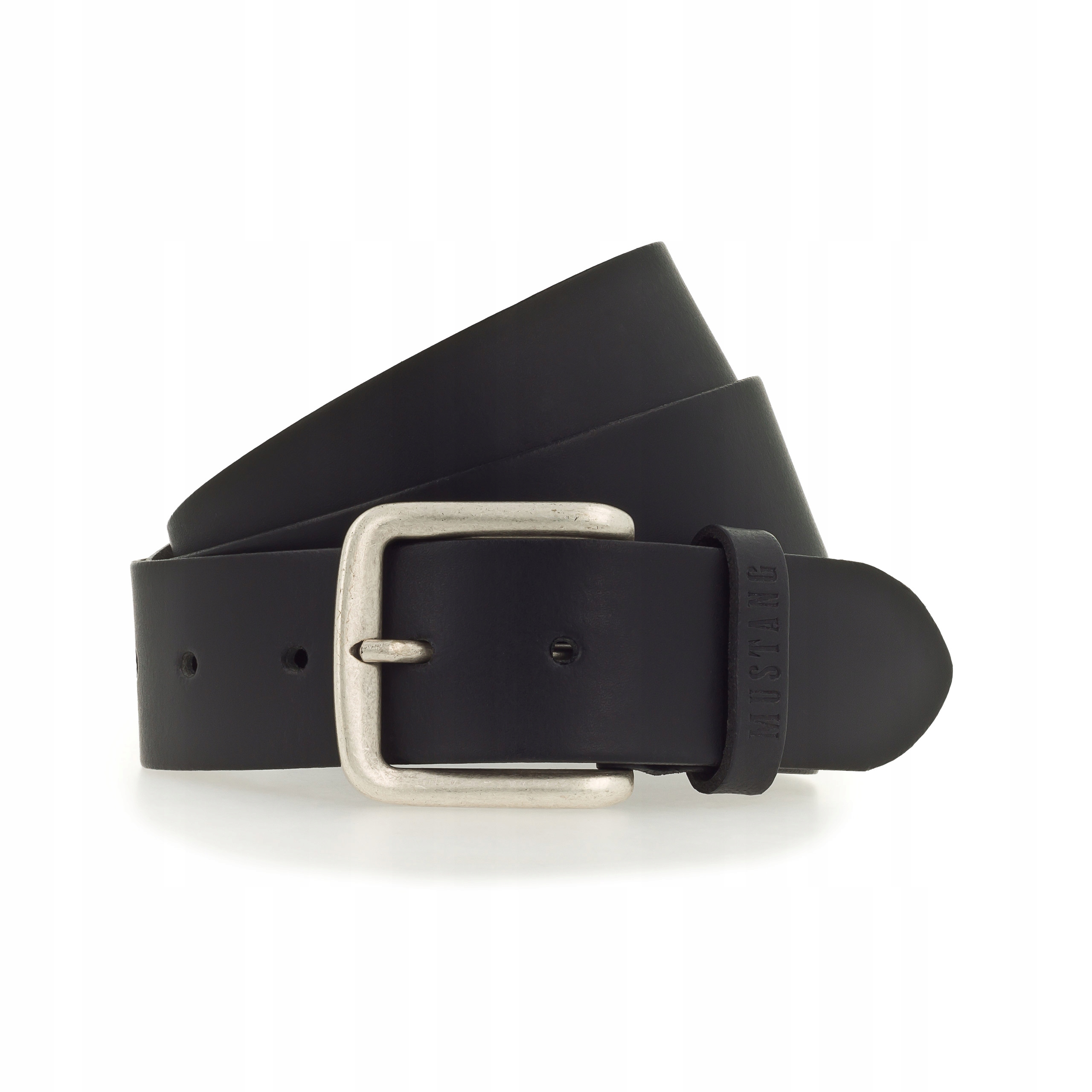 Mustang Barn 0791 pánský kožený opasek černý, velikost 105