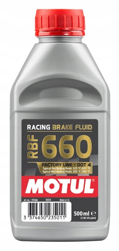 MOTUL BRZDOVÁ KVAPALINA MOTUL DOT4 500ML RBF660 RACING BRAKE FLUID / FACTORY L