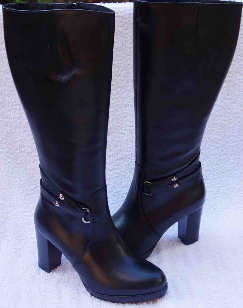 Kozaki SKÓRA SZEROKA CHOLEWKA obwód łydki 50 cm 39 Marka inna