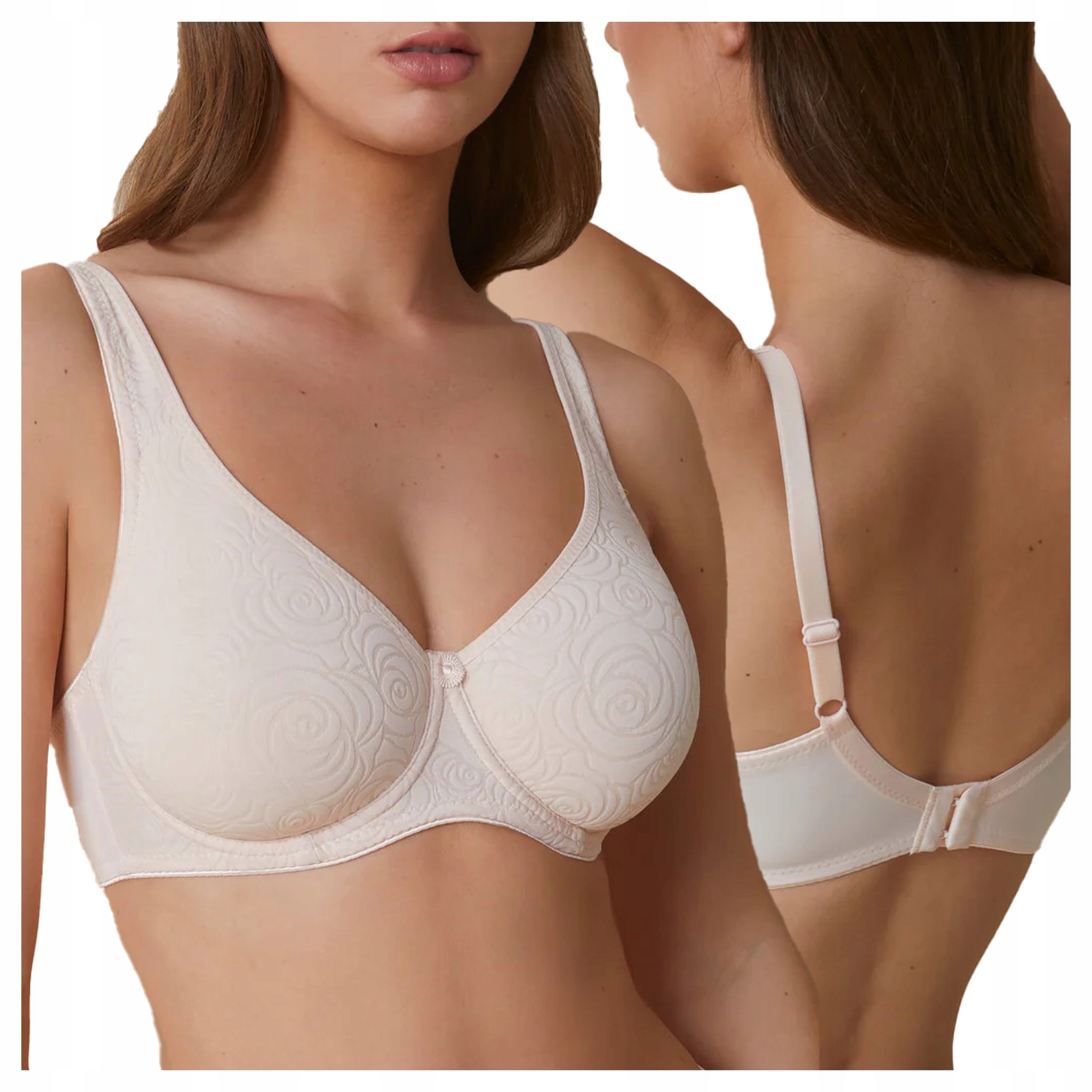 Měkká podprsenka s širokými ramínky na kosticích Tereza Růžová 95D