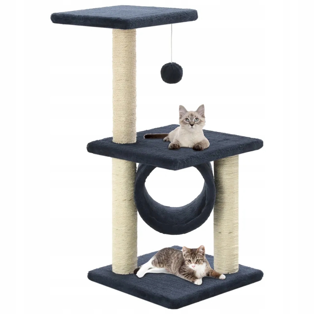 Škrabadlo pro kočky se sisalovými sloupky, 65 cm, tmavě modré