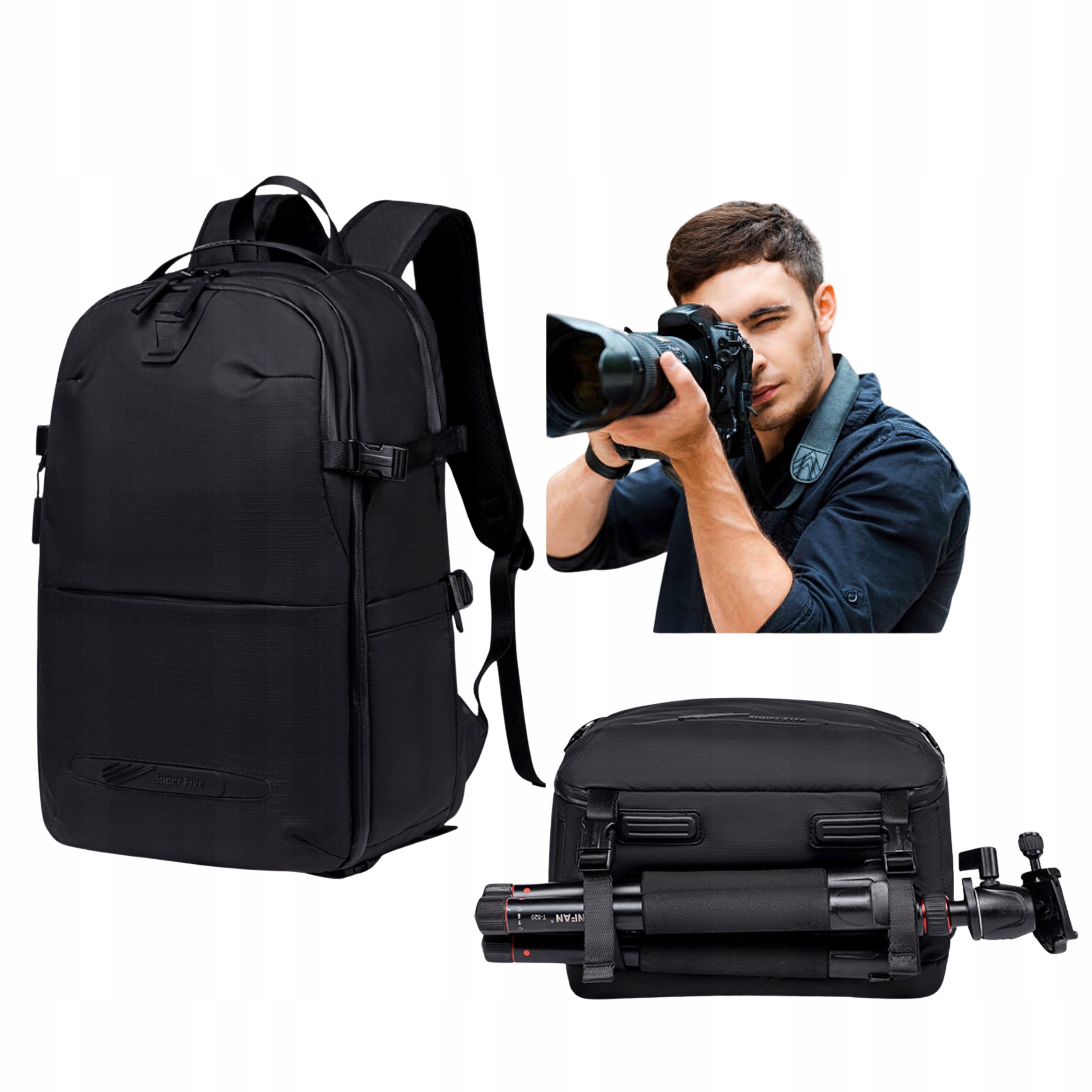 Batoh Pro Fotografa s držákem na Stativ Foto Notebook