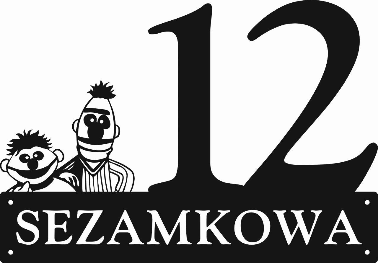 Číslo Na Dom 60 cm Tabuľa Adresa Ocel 2 mm Sezamková Ul.