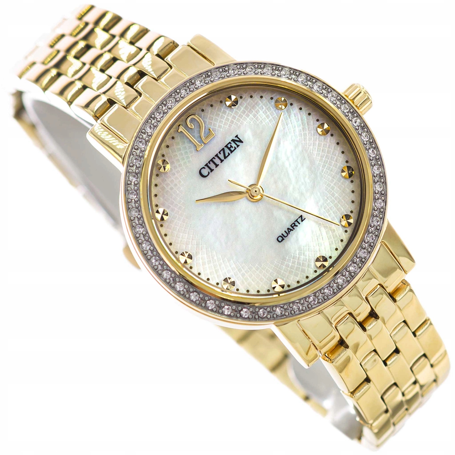 Dámské Hodinky Citizen EL3102-50D Quartz Elegance Zlaté Na Náramku