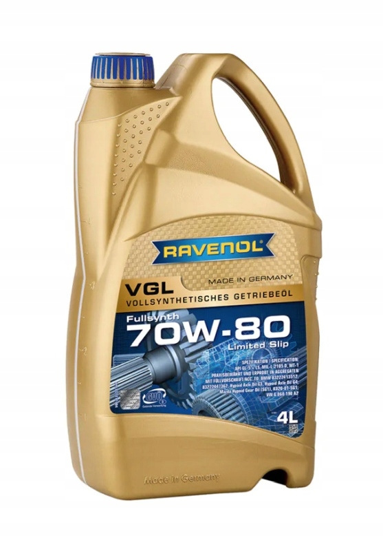 Olej 70w80 4l vgl ls/ gl5+/ mil-l-2105 d/ synt. 70W80 Vgl 4L Ravenol