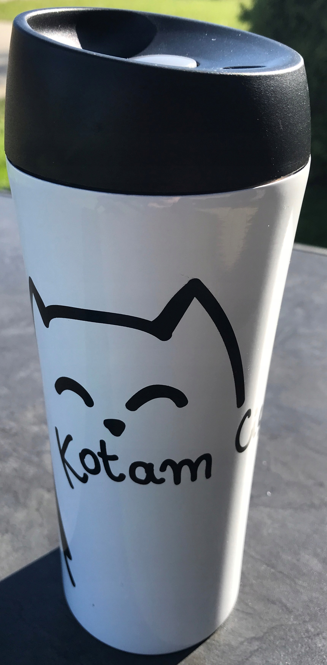 KUBEK TERMICZNY AMBITION LOVE BIDON TERMOS 400ml dla zakochanych z kotem Marka Ambition